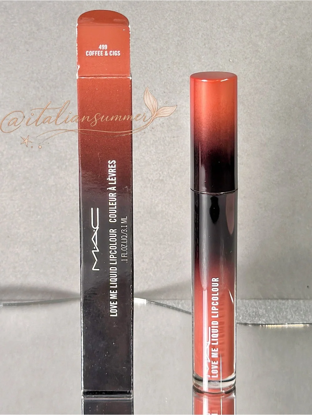 MAC Love Me Lipcolour Coffee & Cigs 499 Lipgloss New In Box
